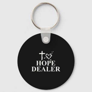 Motivational Hope Dealer - Jesus Cross  Key Ring