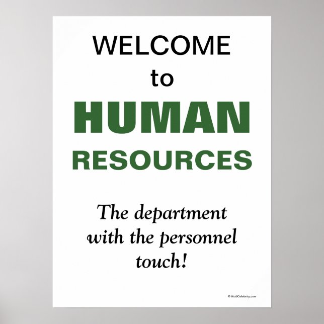 Motivational Human Resources Department Sign (Front)