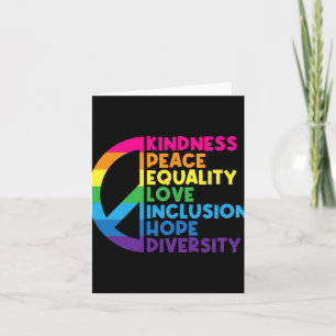 Motivational Inspirational Apparel Kindness Peace  Card