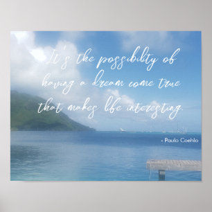 Motivational Inspirational Blue Ocean Quote Poster