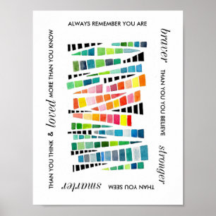Motivational Inspirational Brave Strong Quote Poster