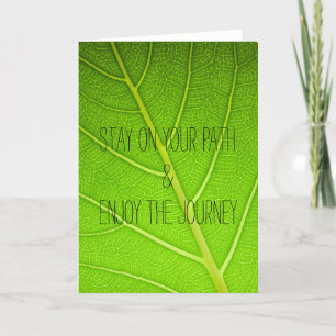 Motivational Inspirational Nature Leaf Quote Card