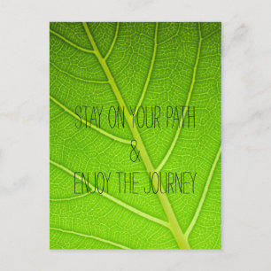 Motivational Inspirational Nature Leaf Quote Postcard