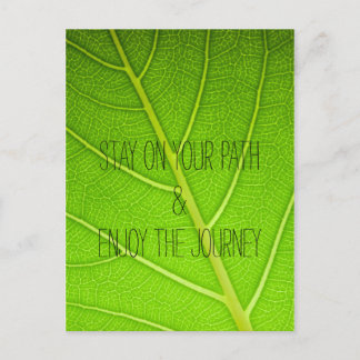 Motivational Inspirational Nature Leaf Quote Postcard