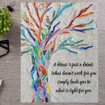 Motivational Inspirational Quote Jigsaw Puzzle<br><div class="desc">This decorative jigsaw puzzle features a rainbow-coloured mosaic tree and an inspiring quote. You can change the quote to one of your own. Use the Customise Further option to change the text size, style, or colour Because we create our artwork you won't find this exact image from other designers. Original...</div>