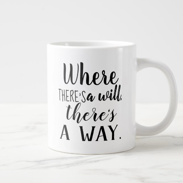 Motivational Inspirational Quote Saying Typography Large Coffee Mug (Right)