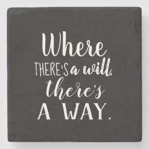 Motivational Inspirational Quote Saying Typography Stone Coaster