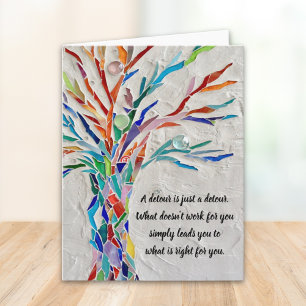 Motivational Inspirational Quote Tree Card