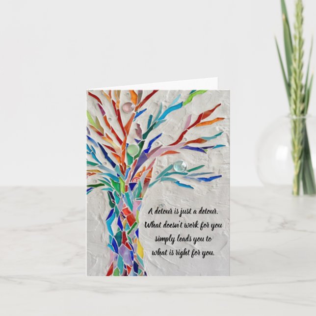 Motivational Inspirational Quote Tree Card (Front)
