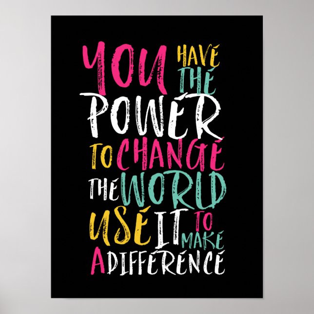 Motivational Inspirational Quote Typography Poster (Front)