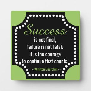Motivational Inspirational Success Quote Plaque