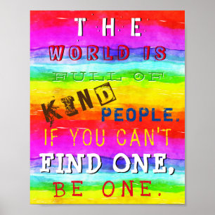 Motivational & Inspirations Be Kind Words Poster