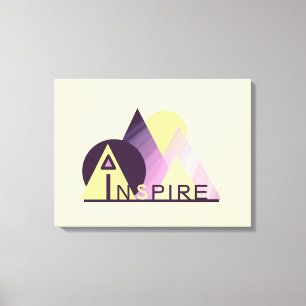 Motivational "INSPIRE" 24"x18" Wrapped Canvas