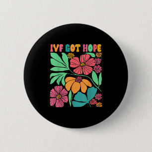 Motivational Inspired Ivf Mama Wildflower Ivf Mum 6 Cm Round Badge