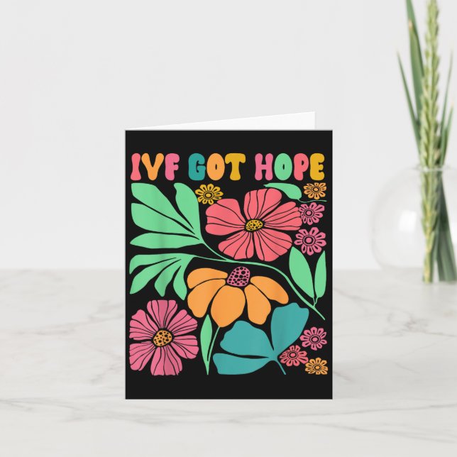 Motivational Inspired Ivf Mama Wildflower Ivf Mum  Card (Front)