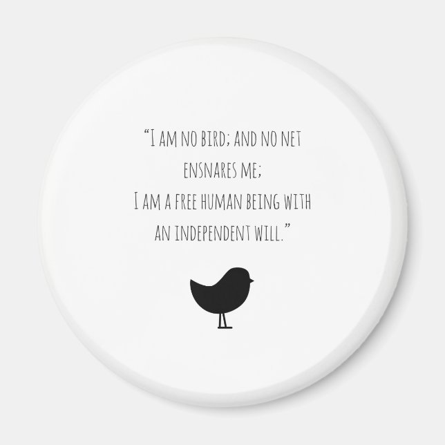 Motivational Jane Eyre magnet (Front)