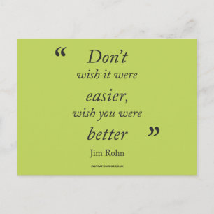 'Motivational Jim Rohn Quote' Postcard