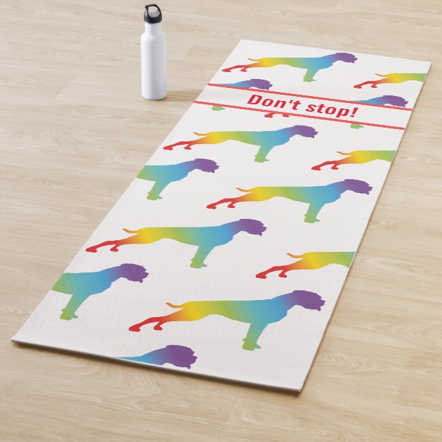 Motivational Joga Mat with Boxer dogs (In Situ)