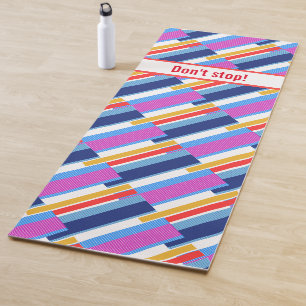 Motivational Joga Mat with graphical pattern