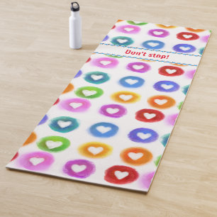 Motivational Joga Mat with your own claim on heart