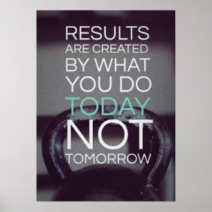 Motivational Kettlebell Fitness Gym Poster
