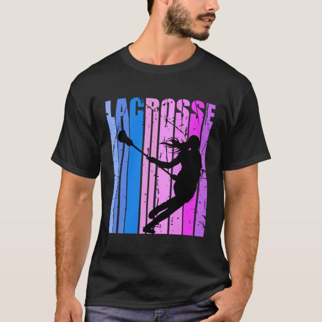 Motivational Lacrosse Fan Loves Bday Player Team L T-Shirt (Front)