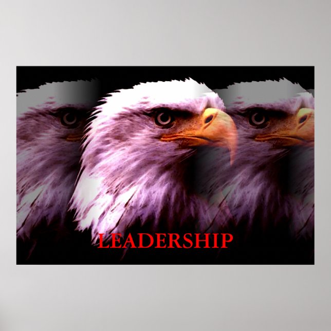 Motivational Leadership Eagle Poster (Front)