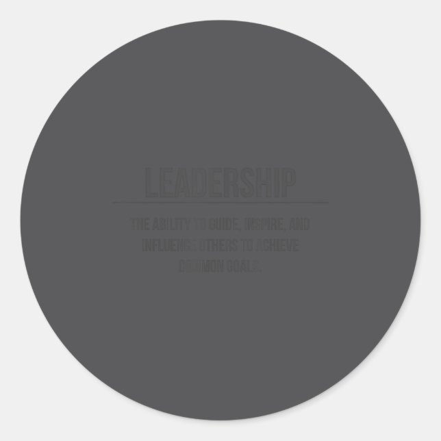 Motivational Leadership Entrepreneur Slogan Quote  Classic Round Sticker (Front)