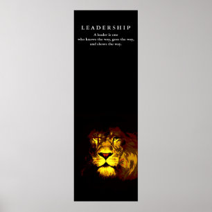 Motivational Leadership Lion Poster