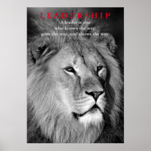 Motivational Leadership Lion Pride Poster