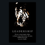Motivational Leadership Tiger Pop Art Poster<br><div class="desc">Tiger Digital Artwork - Tiger Head Computer Animal Art - College Pop Art - Wild Big Cats Computer Images</div>