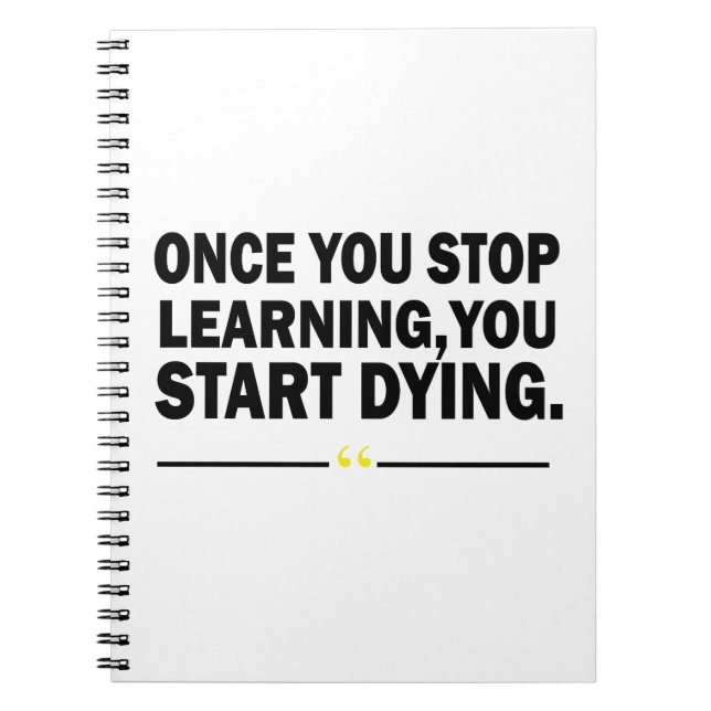 Motivational learning teacher quote  notebook (Front)