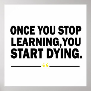 Motivational learning teacher quote poster