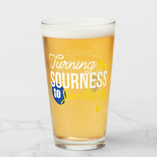 Motivational Lemon Quote From Sour to Sweet Glass