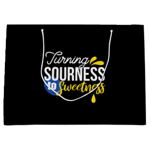 Motivational Lemon Quote From Sour to Sweet Large Gift Bag