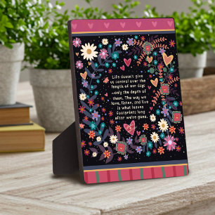 Motivational Length of Our Days Inspiring Quote Plaque