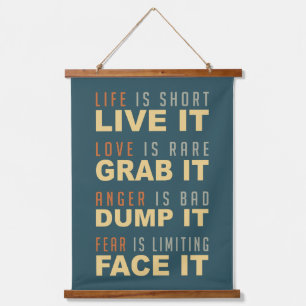 Motivational Life Advice Hanging Tapestry