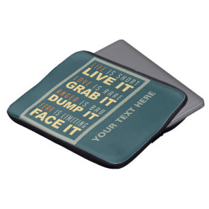 Motivational Life Advice laptop sleeves