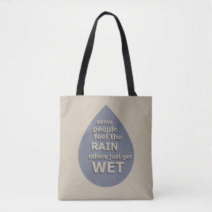 Motivational life quote tote bag