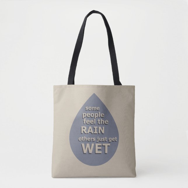 Motivational life quote tote bag (Front)