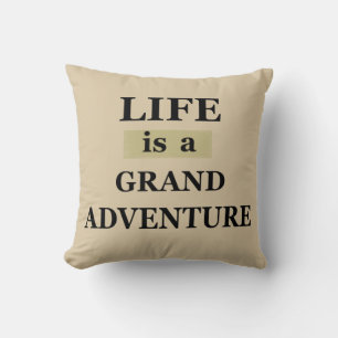 Motivational life quotes cushion