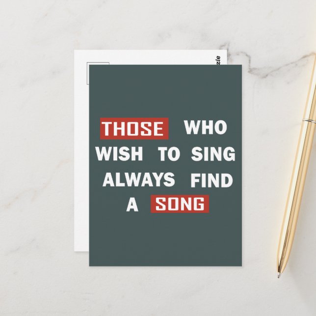 Motivational life quotes postcard (Front/Back In Situ)