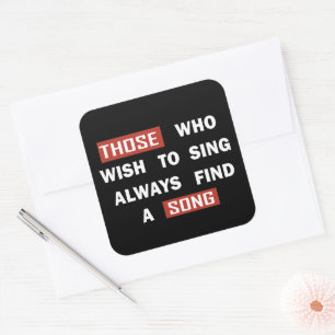 Motivational life quotes square sticker