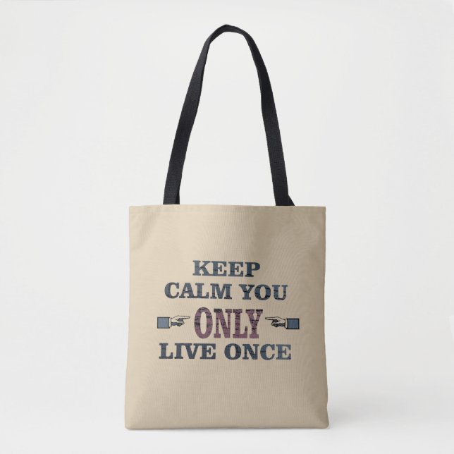 Motivational life quotes tote bag (Front)