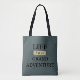 Motivational life quotes tote bag