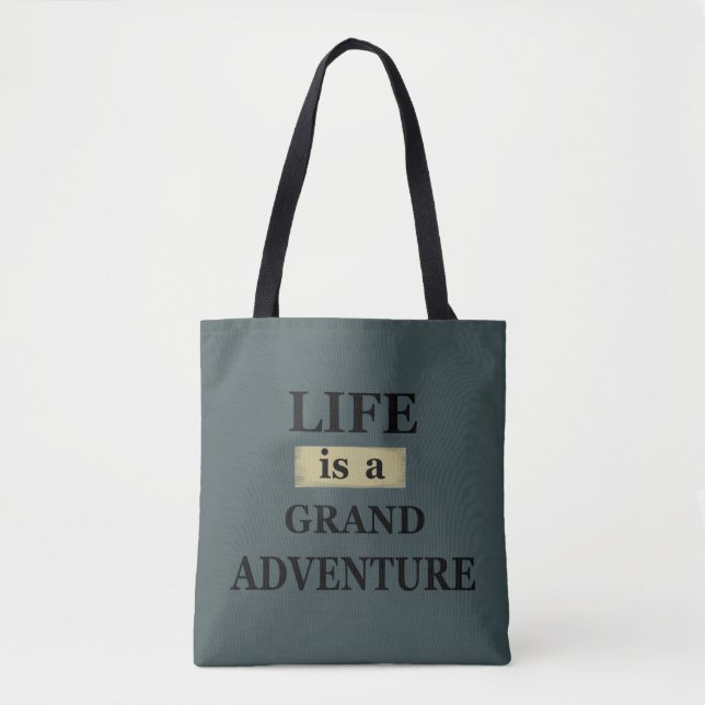 Motivational life quotes tote bag (Front)