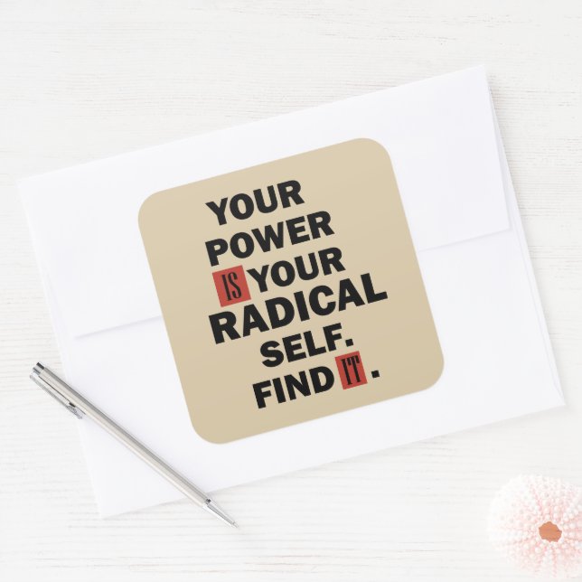 Motivational life success quotes square sticker (Envelope)