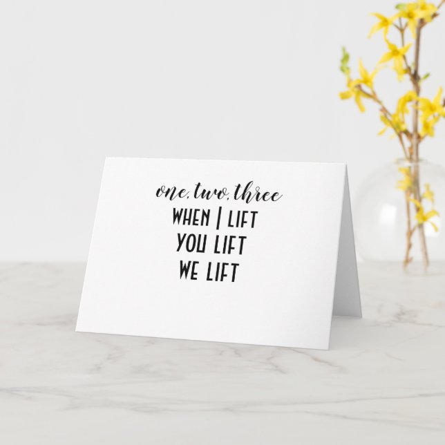 motivational, lift help reminder medical field card (Yellow Flower)