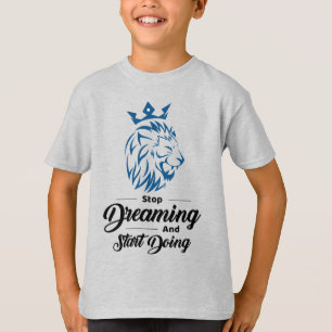  Motivational Lion Boys T-Shirt 