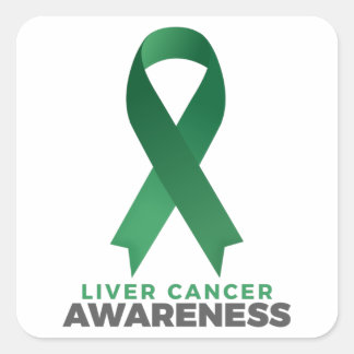Motivational Liver Cancer Awareness quotes sayings Square Sticker